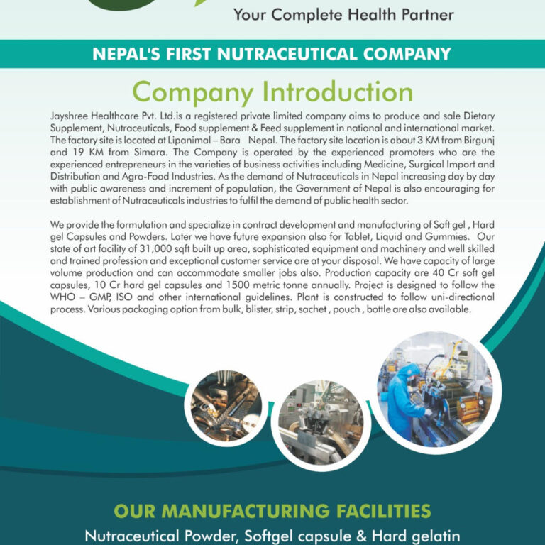 Start of Nepals First Nutraceutical Company